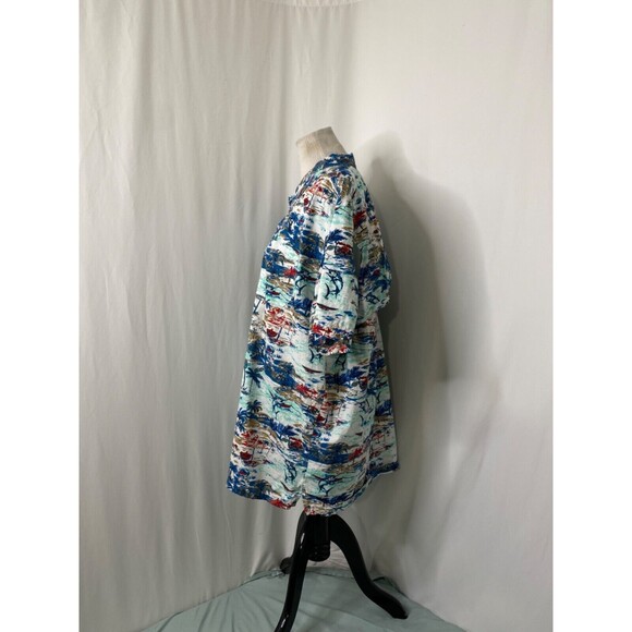 Columbia Men’s Hawaiian Shirt Multicolor Button-Down Short Sleeve Size XL - Picture 9 of 13